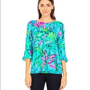 Lilly Pulitzer Fontaine Top Porto Blue in the Trees